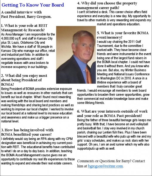 Getting to Know Barry Gregson